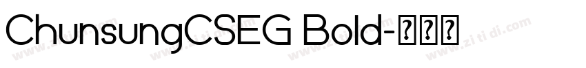 ChunsungCSEG Bold字体转换